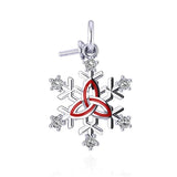 925 Silver Geometric Snow Pendant Christmas Necklace Making SP367SB