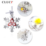 925 Silver Geometric Snow Pendant Christmas Necklace Making SP367SB