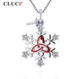 925 Silver Geometric Snow Pendant Christmas Necklace Making SP367SB
