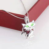 925 Silver Halloween Cat Pearl Cage Pendant