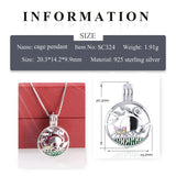 Halloween Silver Cat Pendant 925 Sterling Silver Pearl Locket SC324SB