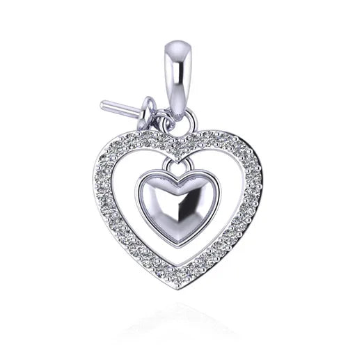 Sterling Silver Heart Love Pendant Christmas Pendant