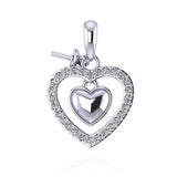 Sterling Silver Heart Love Pendant Christmas Pendant