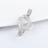 Silver 925 Heart Pearl Pendant Locket Necklace