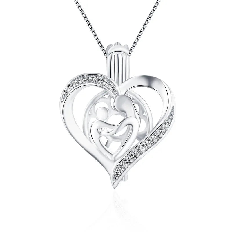 925 Silver Pearl Locket Pendant for Women Necklace Making Mother's Gift