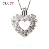 925 Silver Heart Romantic Pendant Jewelry Gift for Women Charms Pearl Locket
