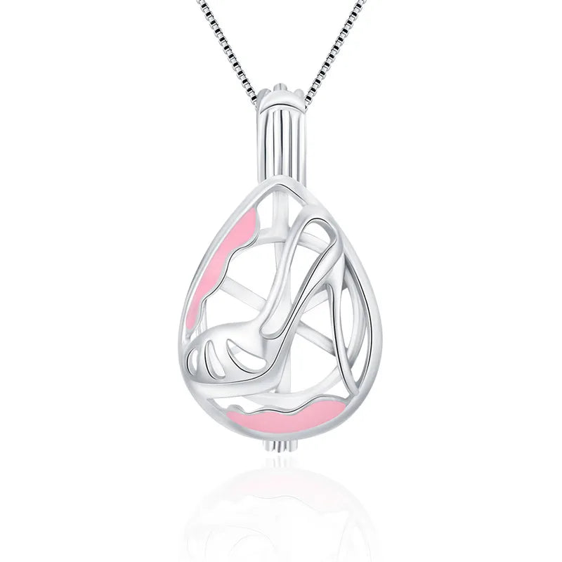 925 Sterling Silver High Heels Pendant for Women Jewelry