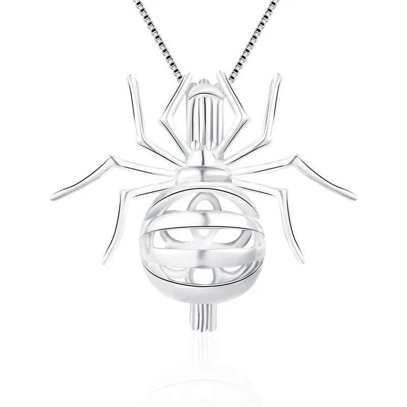 Spider Pendant 925 Sterling Silver Necklace Accessory