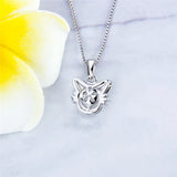 925 Sterling Silver Cat Pearl Pendant Mounting SP332SB
