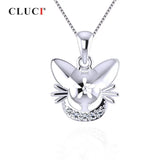 925 Sterling Silver Cat Pearl Pendant Mounting SP332SB
