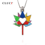 925 Silver Autism Awareness Maple Leaf Pendant