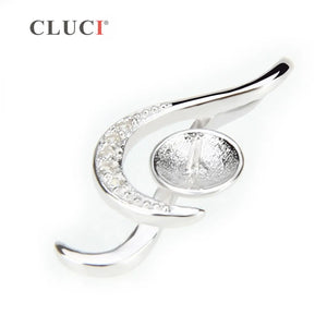 Silver 925 Music Note Pearl Pendant Mounting Women Jewelry Making