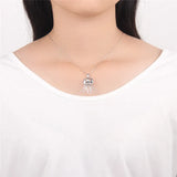 925 Sterling Silver Jellyfish Pearl Cage Pendant for Women