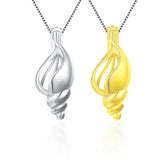 Silver 925 Pearl Locket Pendant Conch Shaped Charms Sterling Silver