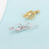 Silver 925 Pearl Locket Pendant Conch Shaped Charms Sterling Silver