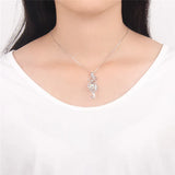 925 Sterling Silver Seahorse Pearl Locket Pendant Necklace