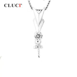 925 Silver Pearl Pendant Mounting Women Jewelry Zircon Fine Jewelry