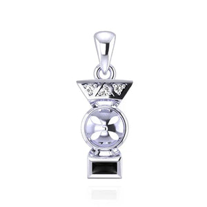Sterling Silver Pendant with Zircon Gemstone Women Necklace
