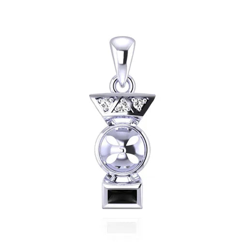 Sterling Silver Pendant with Zircon Gemstone Women Necklace