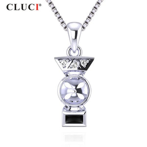 Sterling Silver Pendant with Zircon Gemstone Women Necklace