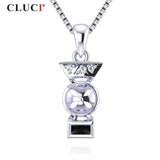 Sterling Silver Pendant with Zircon Gemstone Women Necklace