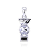 Sterling Silver Pendant with Zircon Gemstone Women Necklace