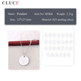 Silver 925 Pendant 26 Letter Customizable for Women Necklace DIY SF004SB