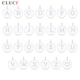 Silver 925 Pendant 26 Letter Customizable for Women Necklace DIY SF004SB
