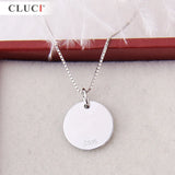Silver 925 Pendant 26 Letter Customizable for Women Necklace DIY SF004SB