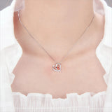 Sterling Silver Red Heart Pendant Gift for Women Valentine