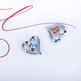 Sterling Silver Red Heart Pendant Gift for Women Valentine