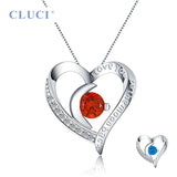 Sterling Silver Red Heart Pendant Gift for Women Valentine