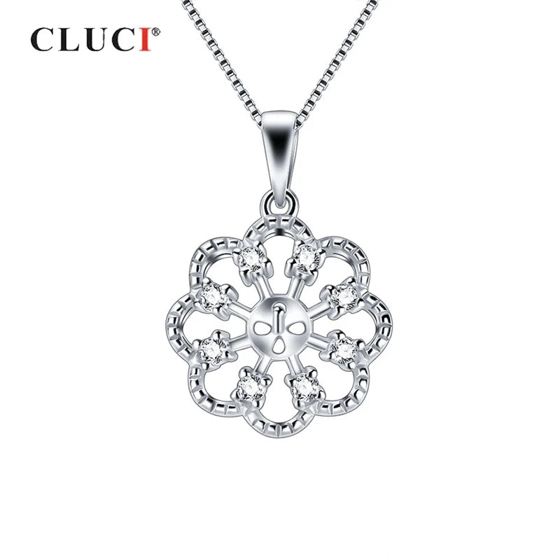 925 Silver Romantic Flower Charms Pendant for Necklace