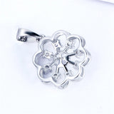 925 Silver Romantic Flower Charms Pendant for Necklace
