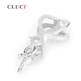 925 Silver Heart Pendant with Zircon Charms