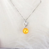 Sterling Silver Pearl Ring Mounting Zircon Jewelry Women Pendant
