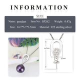 925 Silver Pearl Ring Mounting Zircon Women Pendant Jewelry