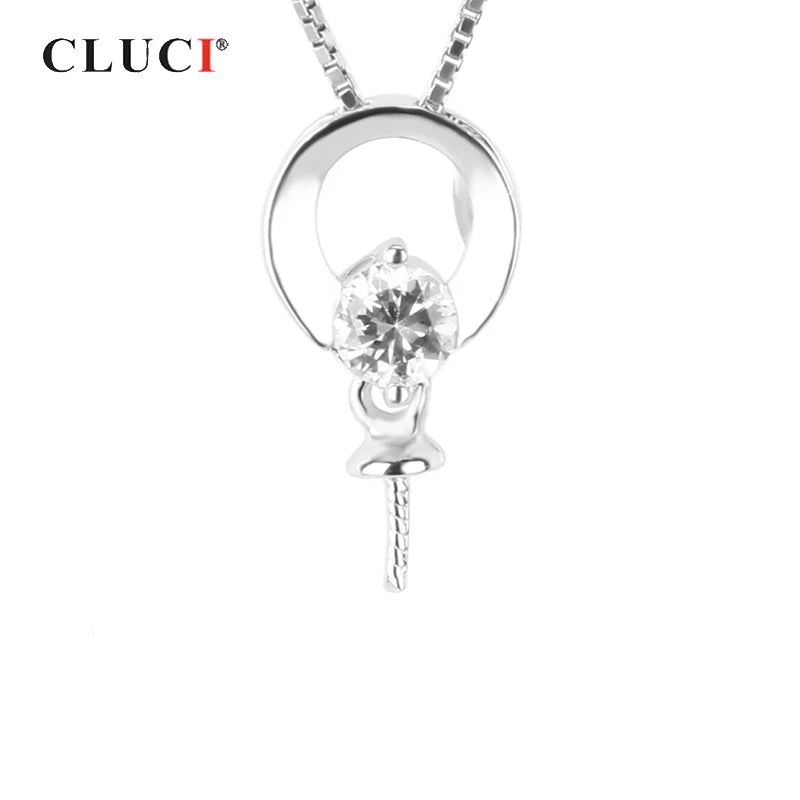 925 Silver Round Pearl Pendant Mounting SP101SB