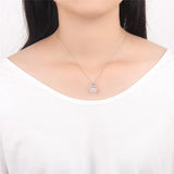 925 Silver Star Ball Pearl Locket Cage Pendant for Women