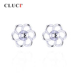 925 Silver Flower Stud Earrings for Women FSE68SB