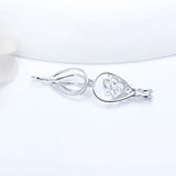 925 Silver Tear Drop Cage Pendant Women Sterling Silver Charms
