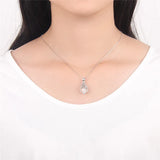 925 Silver Tear Drop Cage Pendant Women Sterling Silver Charms
