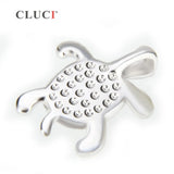 925 Silver Turtle Pearl Pendant Mounting Charm for Necklace SP019SB