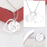 Silver 925 Love Heart Pendant Necklace Jewelry SP282SB