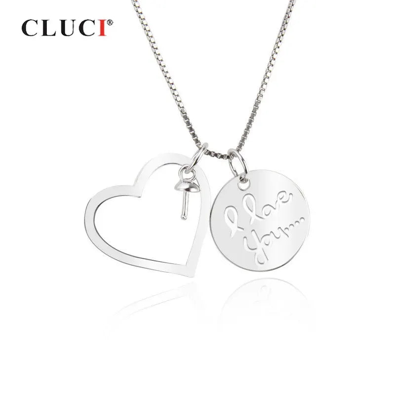 Silver 925 Love Heart Pendant Necklace Jewelry SP282SB