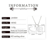 Silver 925 Love Heart Pendant Necklace Jewelry SP282SB