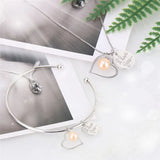 Silver 925 Love Heart Pendant Necklace Jewelry SP282SB