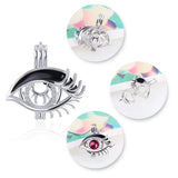 Vintage Eye Pearl Locket 925 Silver Pendant