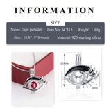 Vintage Eye Pearl Locket 925 Silver Pendant
