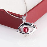 Vintage Eye Pearl Locket 925 Silver Pendant